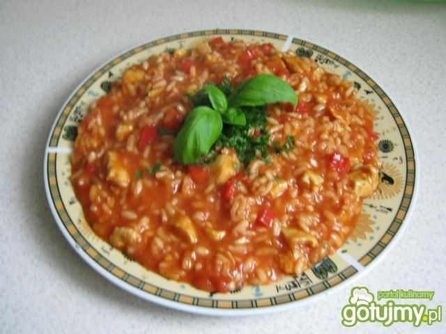 Mocno pomidorowe risotto
