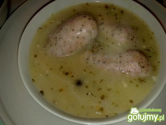 Mój barszcz wielkanocny z biała kiełbasą