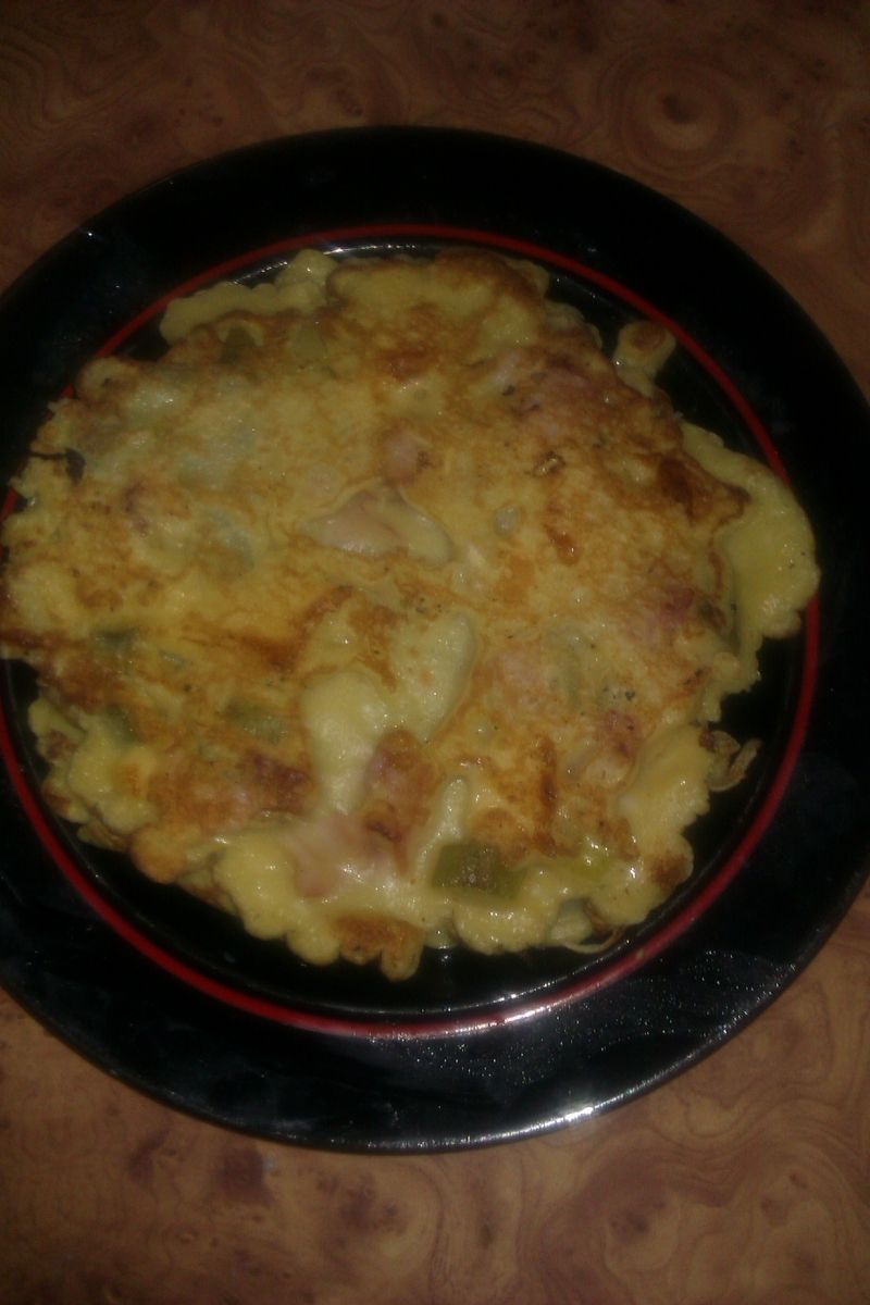 Mój omlecik z parówką i ogórkiem