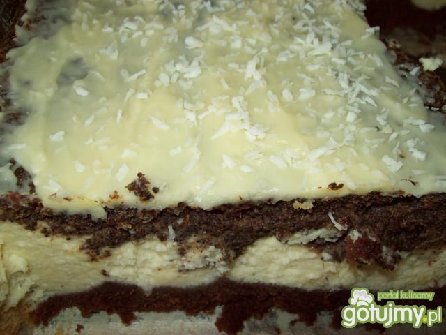 Mój serniko- makowiec w białej czekoladz