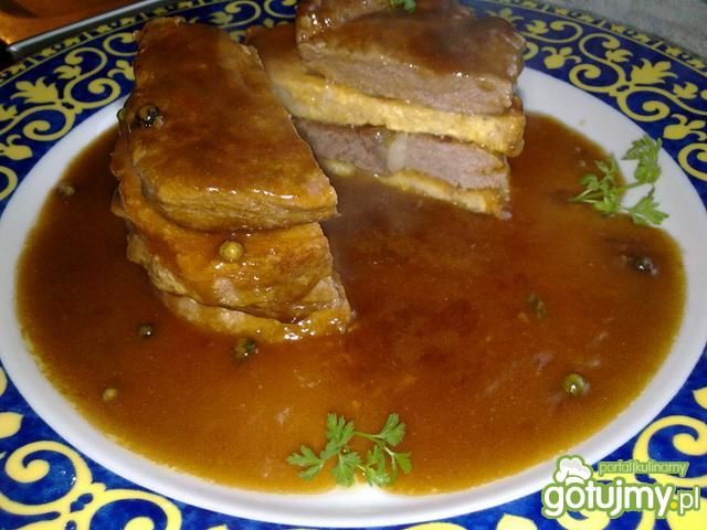 Moja polędwica wołowa na grzankach Moja polędwica wołowa na grzankach