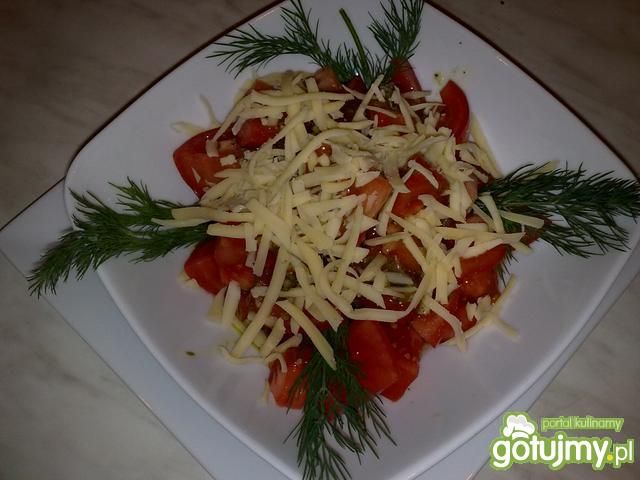 Moja sałatka z pomidorów i sera