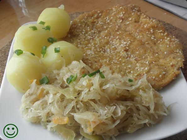 Moja wersja schabowego z kapustą .