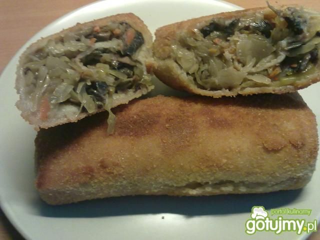 Moje krokiety z kapustą i grzybami