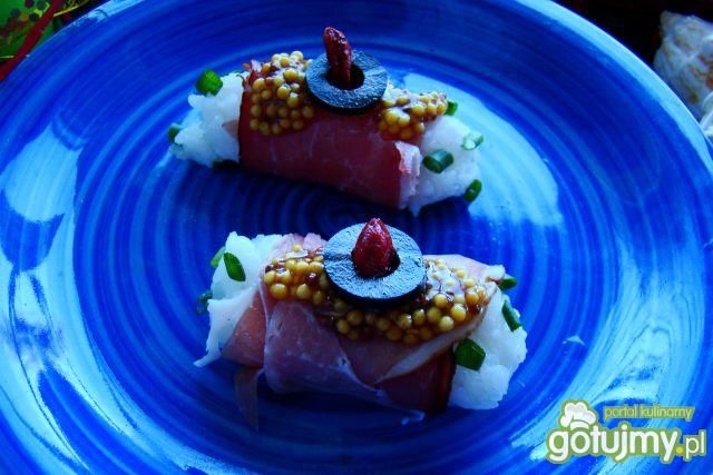 Moje nigiri z musztardą francuską  Moje nigiri z musztardą francuską