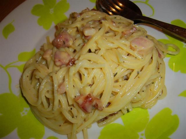 Moje spaghetti carbonara