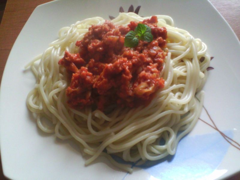 Moje spaghetti z mielonym i cukinią Moje spaghetti z mielonym i cukinią