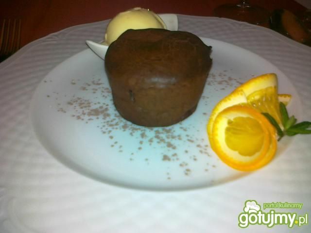 Muffin z płynącym środkiem