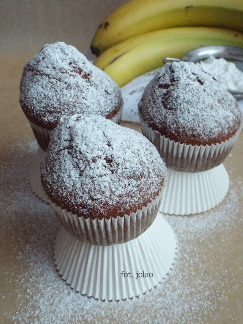 Muffinki bananowe z czekoladowymi kropelkami