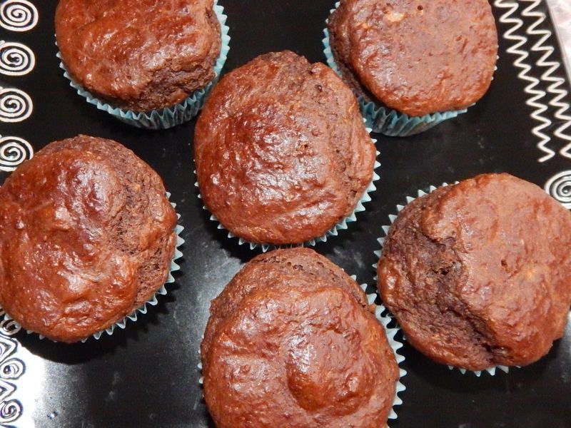 Muffinki bananowo-kakaowe bez cukru Muffinki bananowo-kakaowe bez cukru