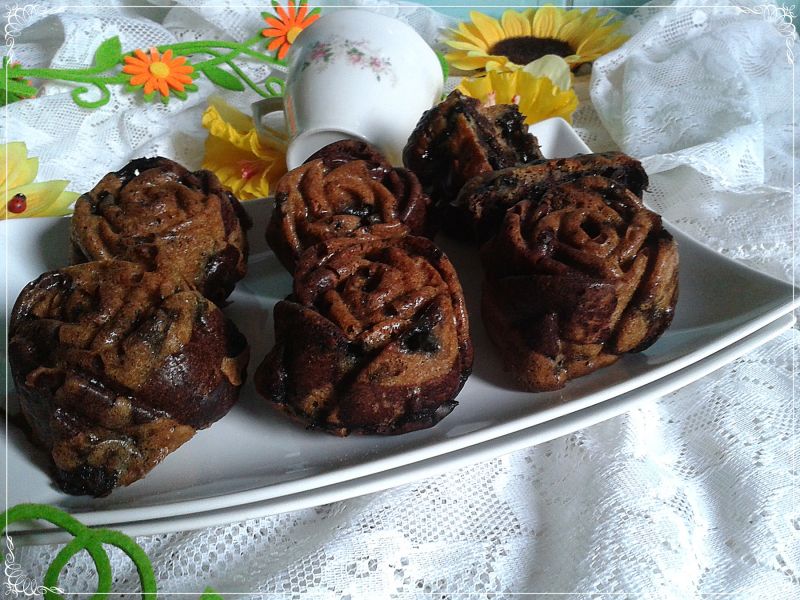 Muffinki bez tłuszczu i jajek z borówkami