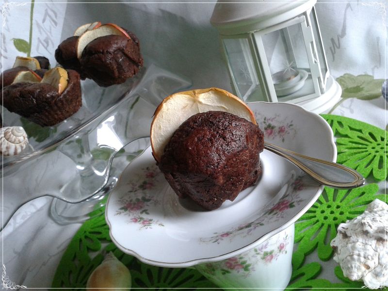 Muffinki brownie z jabłuszkiem  Muffinki brownie z jabłuszkiem