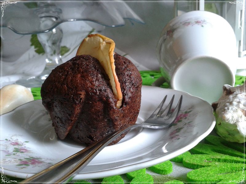 Muffinki brownie z jabłuszkiem  Muffinki brownie z jabłuszkiem