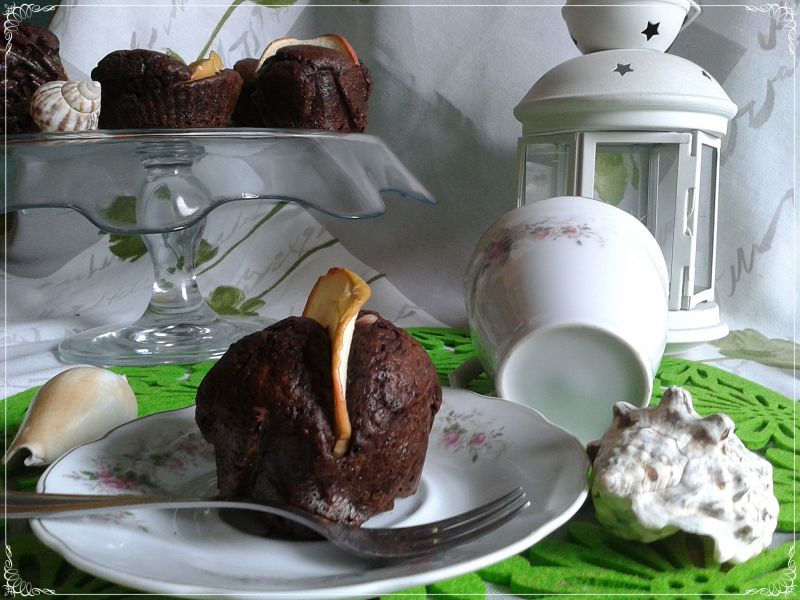 Muffinki brownie z jabłuszkiem  Muffinki brownie z jabłuszkiem
