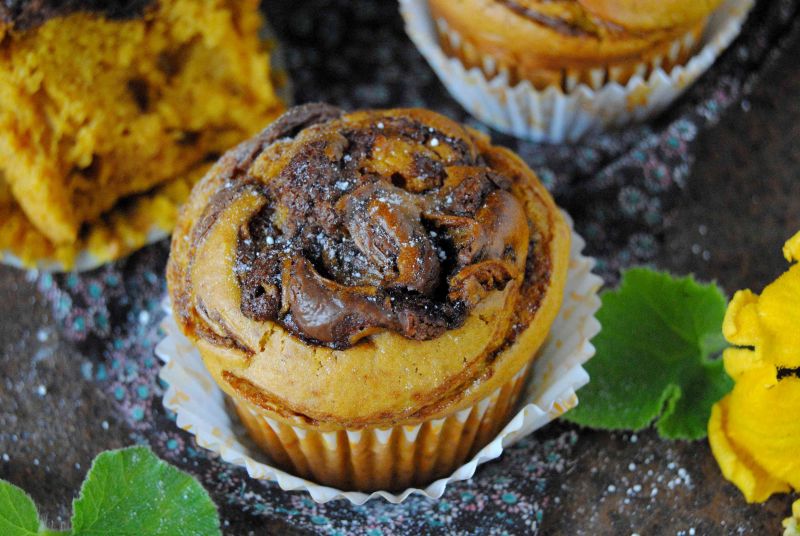 Muffinki dyniowe z nutellą