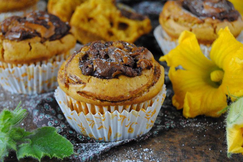 Muffinki dyniowe z nutellą
