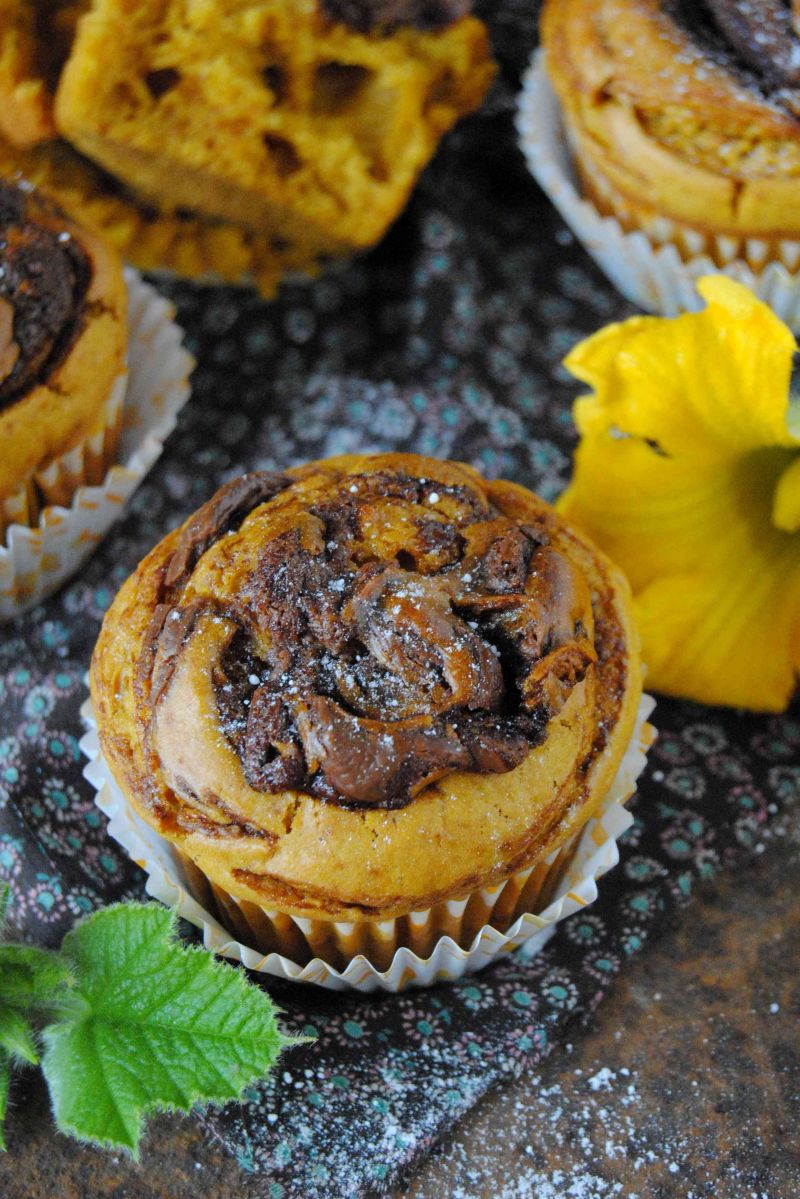 Muffinki dyniowe z nutellą
