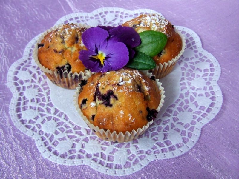 Muffinki jagodowo-kokosowe Muffinki jagodowo-kokosowe