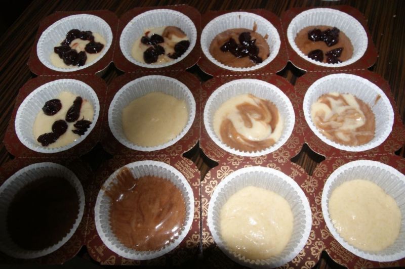 Muffinki- jedno bazowe ciasto, a trzy smaki