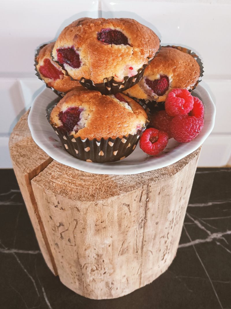 Muffinki kokosowo - malinowe