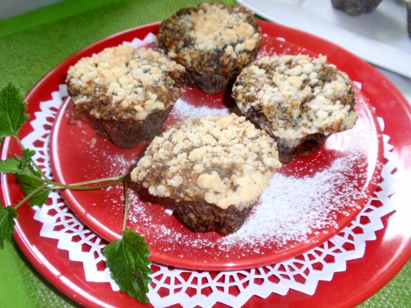 Muffinki makowe z.kruszonką Muffinki makowe z.kruszonką