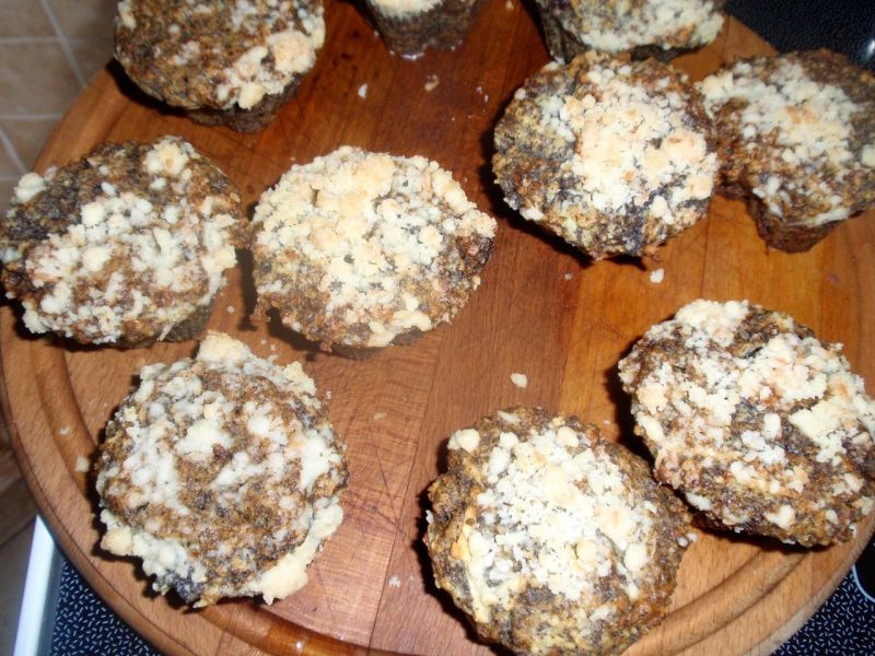 Muffinki makowe z.kruszonką Muffinki makowe z.kruszonką