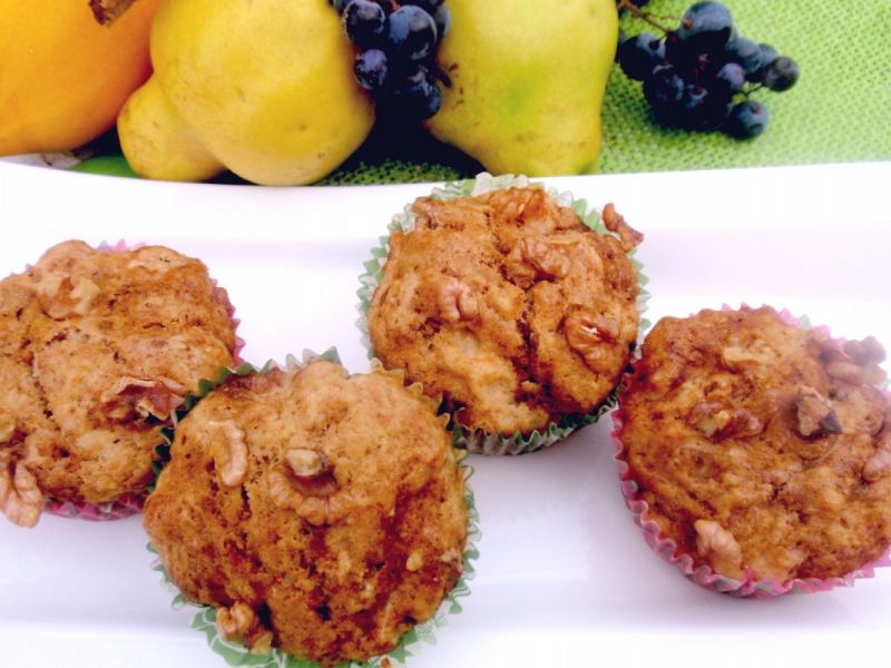 Muffinki  marmurkowe z pigwą