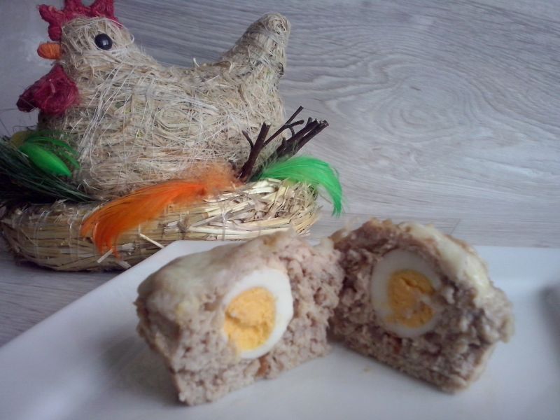 Muffinki mięsne z jajkiem 