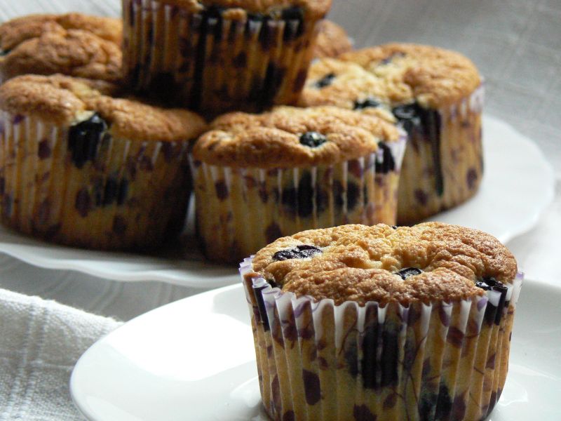 Muffinki migdałowe z borówkami Muffinki migdałowe z borówkami