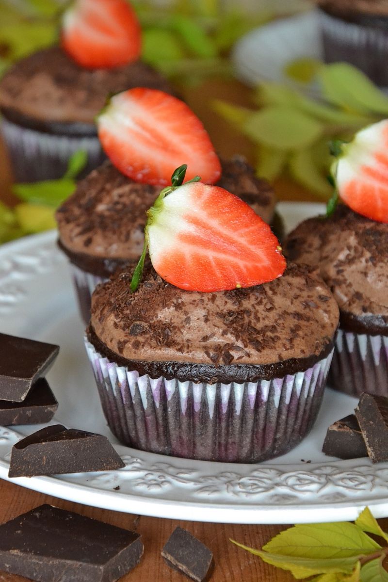 Muffinki o smaku gorzkiej czekolady