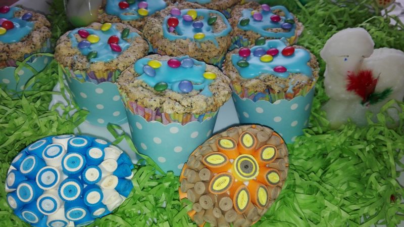 Muffinki pieguski z białą czekoladą Muffinki pieguski z białą czekoladą