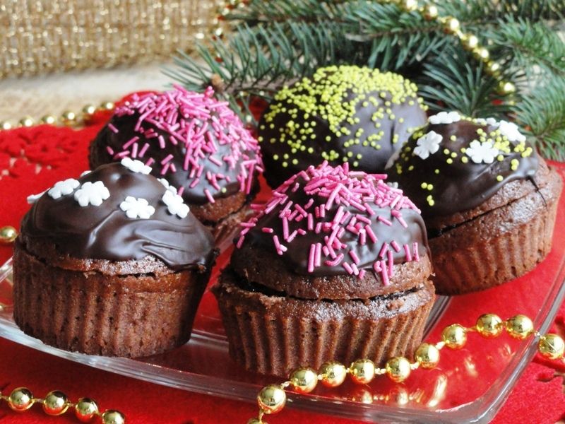 Muffinki piernikowe z powidłami