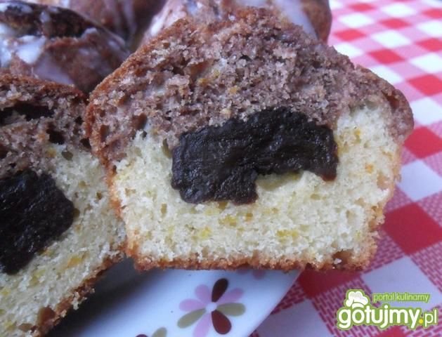 Muffinki pomarańczowo-kakaowe