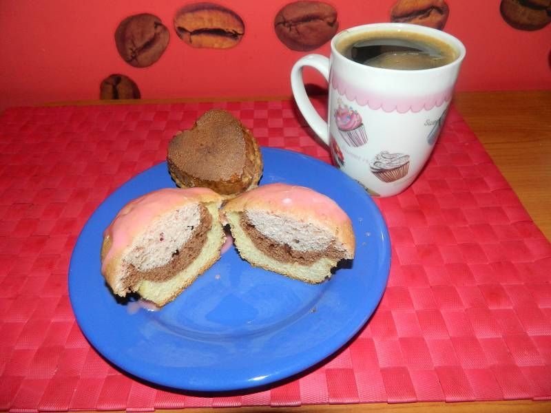 Muffinki w trzech kolorach Muffinki w trzech kolorach