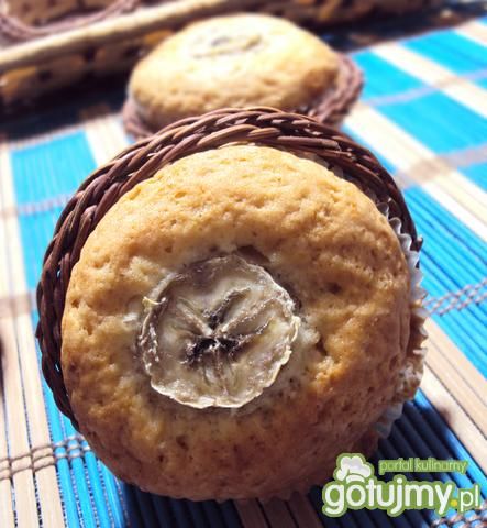 Muffinki z bananem i kremem sezamowym Muffinki z bananem i kremem sezamowym