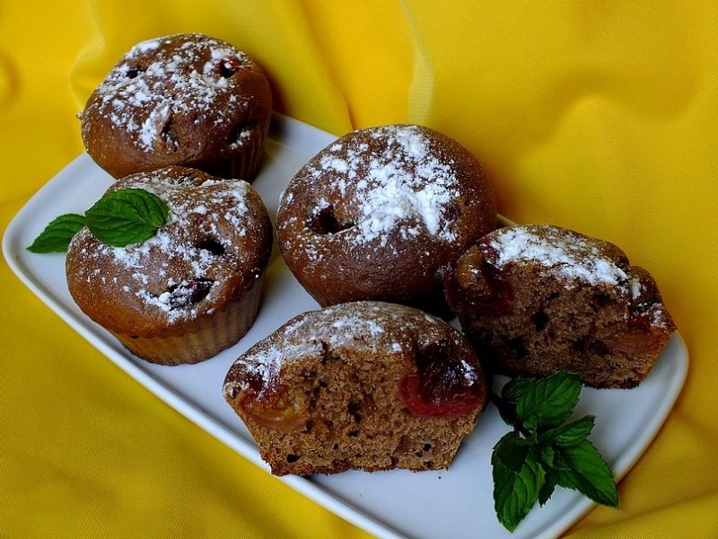 Muffinki z czereśniami