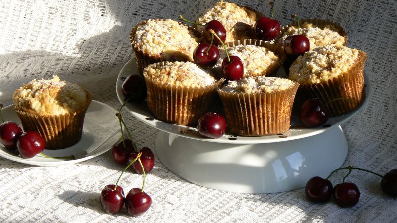 Muffinki z czereśniami