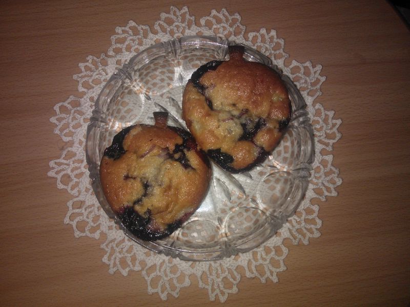Muffinki z gruszkami i borówką amerykańską Muffinki z gruszkami i borówką amerykańską