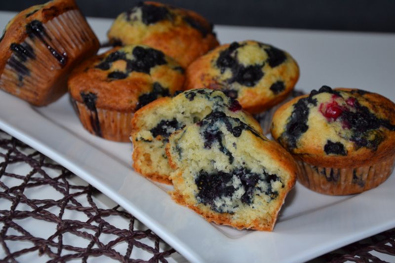 Muffinki z jagodami Muffinki z jagodami