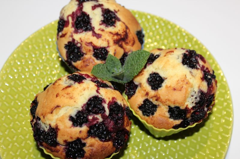 Muffinki z jeżynami Muffinki z jeżynami