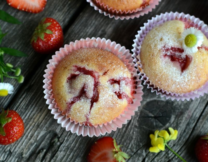 Muffinki z truskawkami