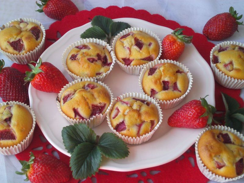 Muffinki z truskawkami