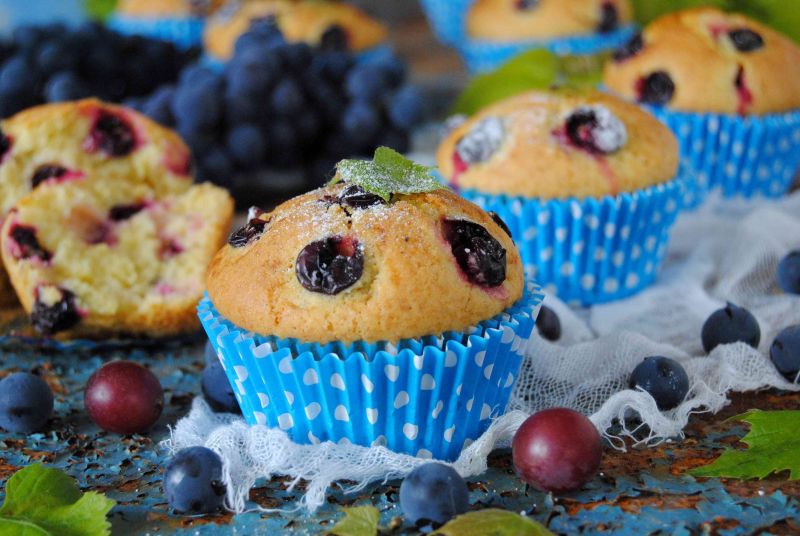 Muffinki z winogronem