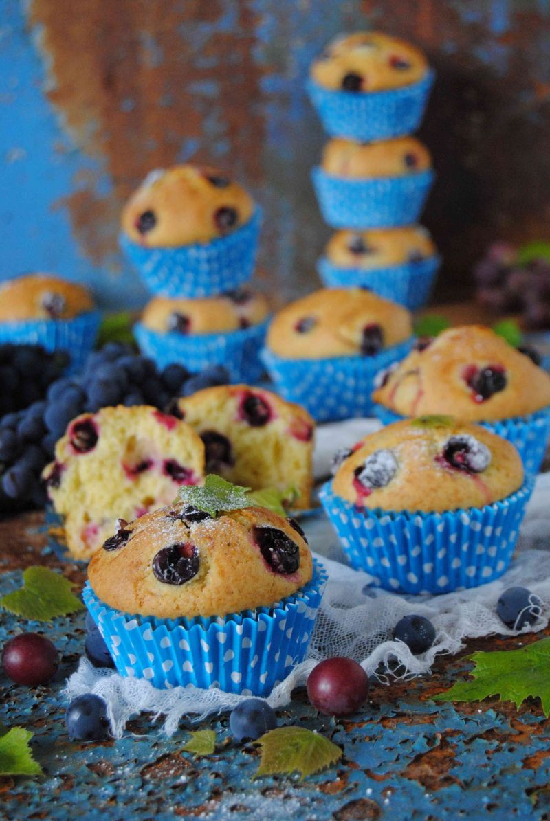 Muffinki z winogronem