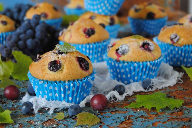 Muffinki z winogronem