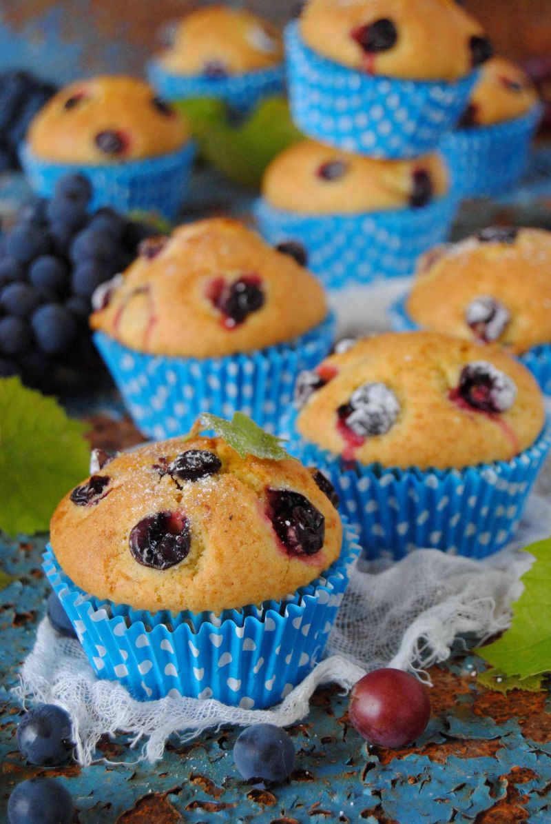 Muffinki z winogronem