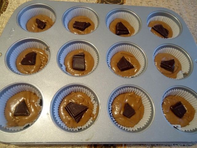Muffiny kawowe z czekoladą