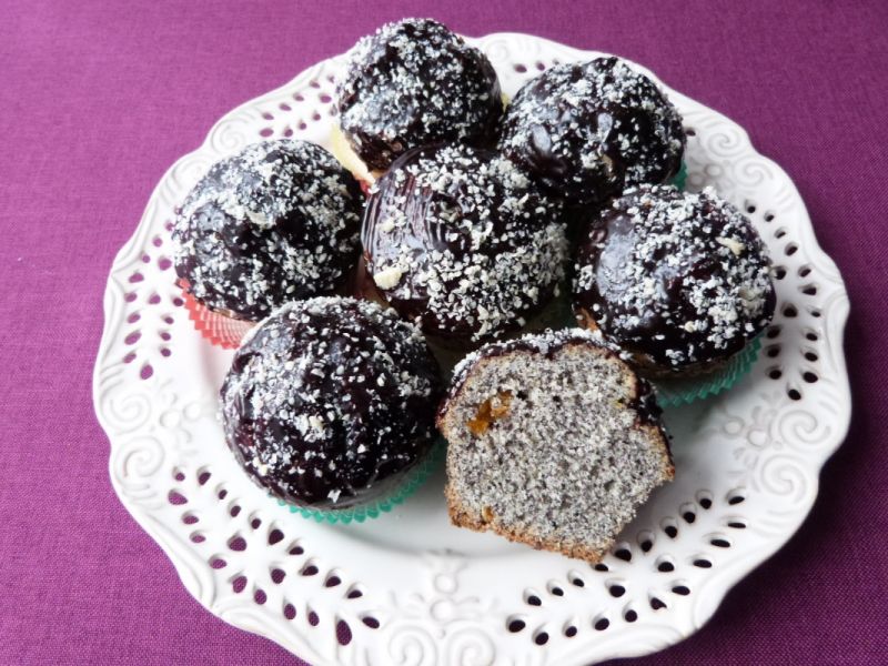 Muffiny makowe ze skórką pomarańczową