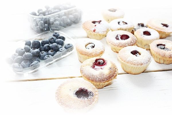 Muffiny śmietankowe z borówkami 