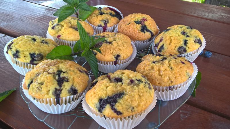 Muffiny z borówkami Muffiny z borówkami